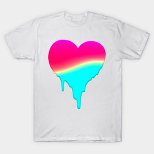 MELTY HEART MAGENDA YELLOW BLUE GRADIENT GREETING CARD T-Shirt